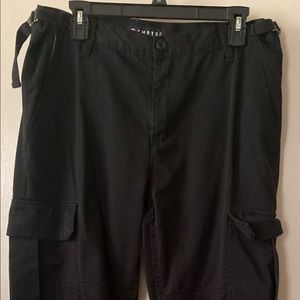Mens W32 Blk Empyre Loose Fit Cargo Pants